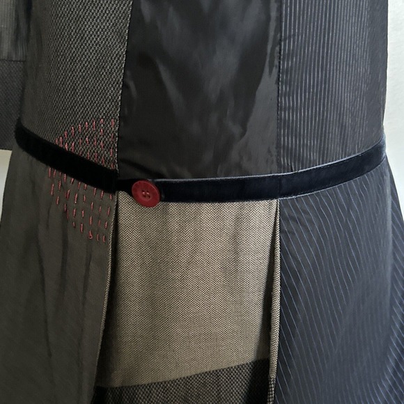 DESIGUAL Womens Dress EU 38 Small Grey Patchwork Cotton Poly - Picture 3 of 9